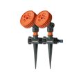 Holman 5 Function Sprinkler on Spike Twin Pack - 25m² Coverage - Adjustable Spray - SuperSaverAU - view 1