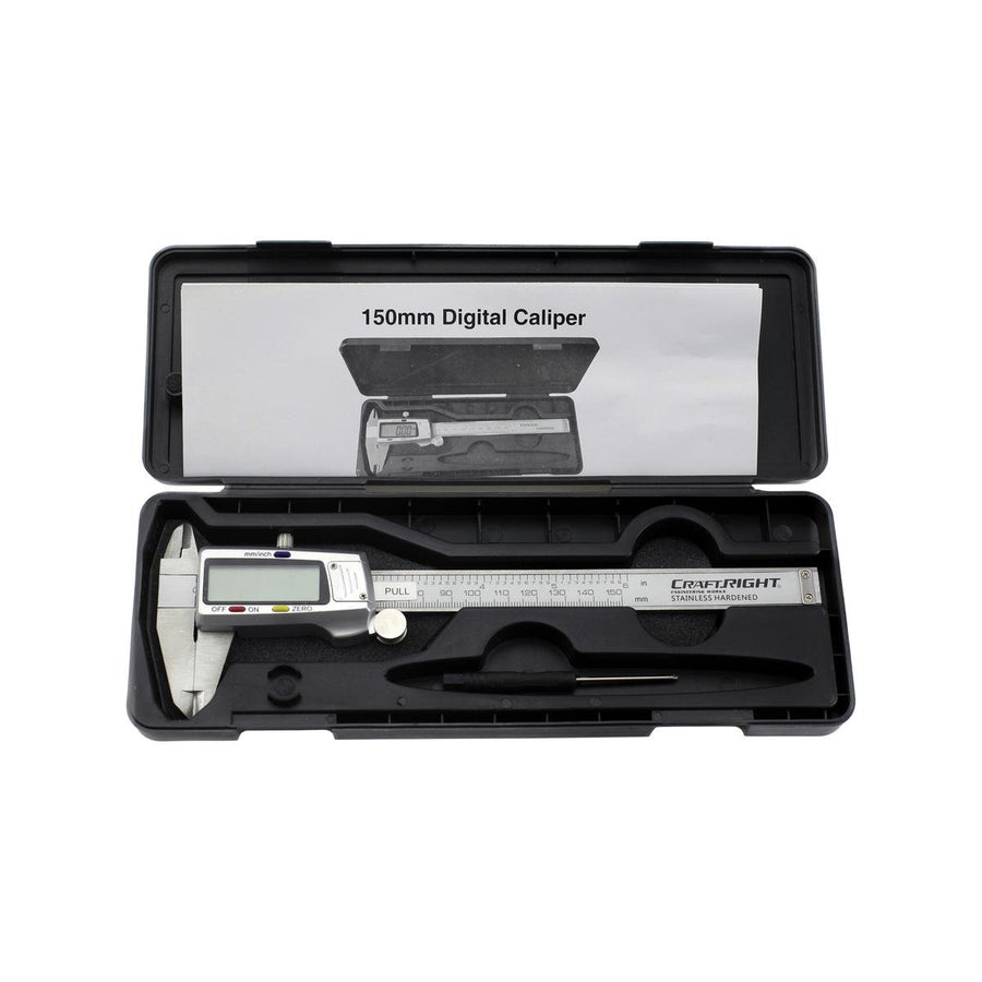 Craftright Digital Caliper - 150mm - Stainless Steel - Large LCD Display - SuperSaverAU - view 1