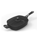 Weber Q Ware Small Casserole Dish - 1.3L, Glass Lid, Black, Conventional Oven Use - 17635