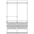 Elfa Core 1253mm Wardrobe Pack - White E-Poxy Bonded Steel - Made in Sweden - 11992