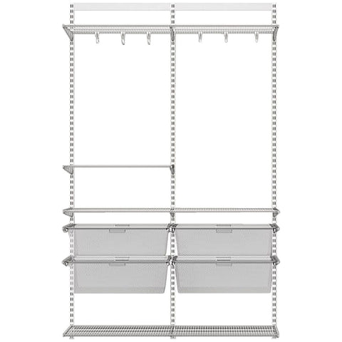 Elfa Core 1253mm Wardrobe Pack - White E-Poxy Bonded Steel - Made in Sweden - 11992