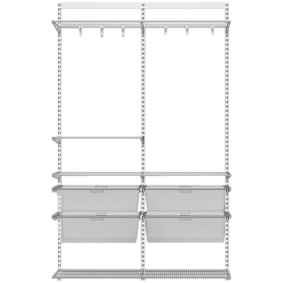 Elfa Core 1253mm Wardrobe Pack - White E-Poxy Bonded Steel - Made in Sweden - 11992