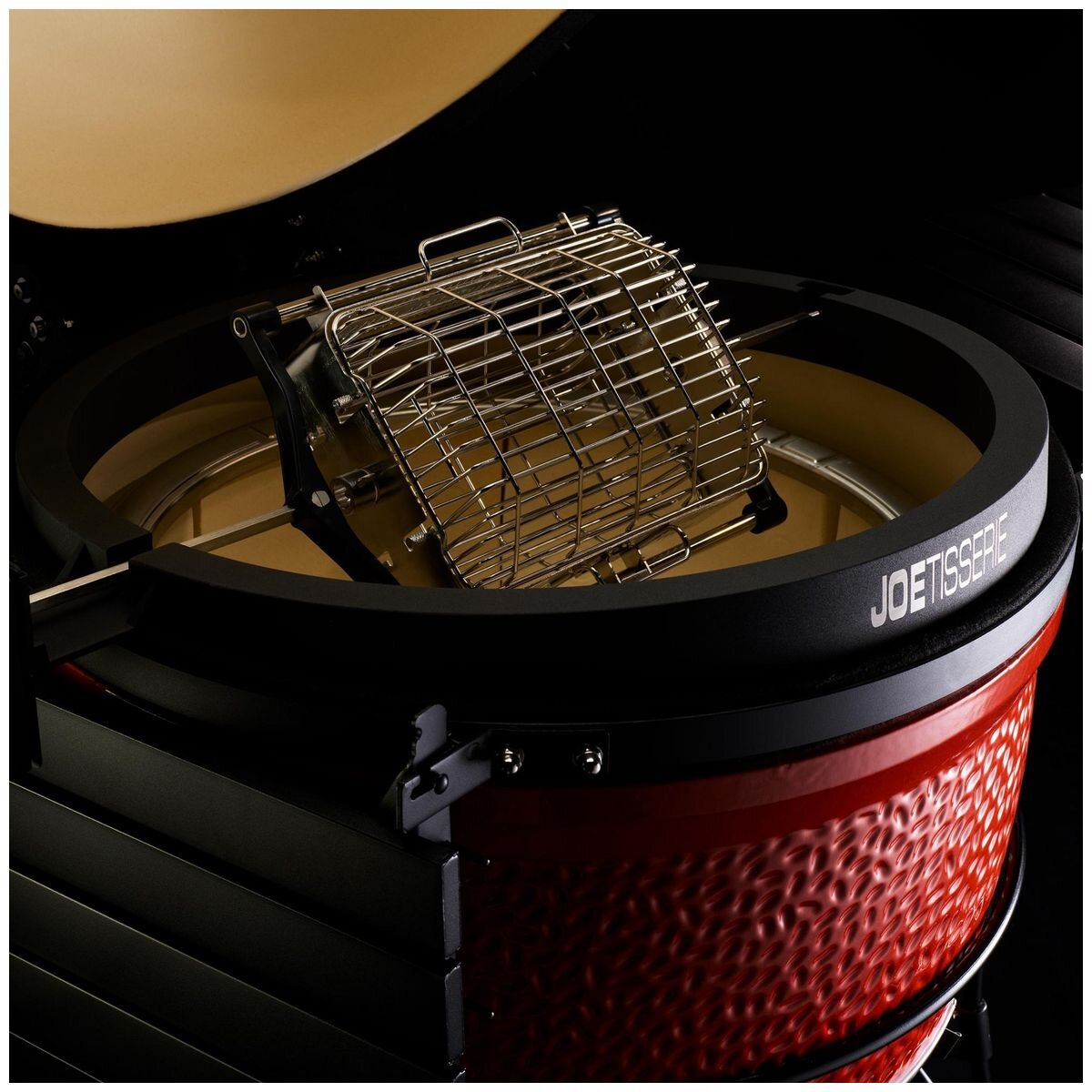 Kamado Joe JoeTisserie basket kit - flat basket and tumbler basket, stainless steel, silver - KJ15172022
