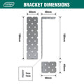 Carinya Galvanised Angle 150 x 50 x 40mm 2mm Steel Custom Bracket - SuperSaverAU - view 3