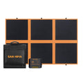 Portable Solar Blanket 160W - Black and Orange - HPBC Cells, MPPT Controller, ETFE Coated, Folds to 40 x 42cm