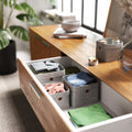 Flexi Storage Living Felt Baskets Set of 3 - Light Grey - 210mm x 160mm - Durable Storage Solution - SuperSaverAU - view 2