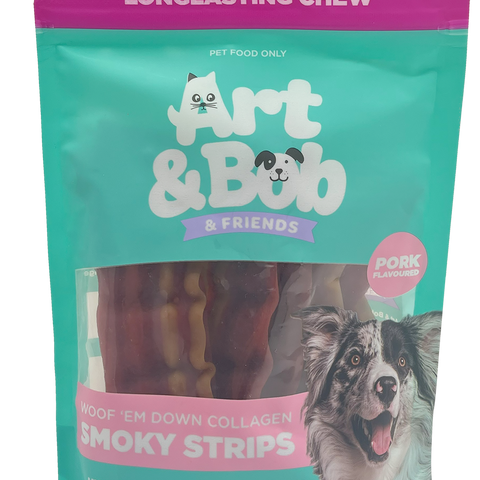 Art Bob Collagen Bacon Dog Treat - 100g - Supports Dental Health - Highly Digestible - SuperSaverAU - view 1