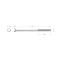 Zenith M12 x 220mm Hot Dip Galvanised Hex Head Bolt and Nut - 4.6 Grade Steel