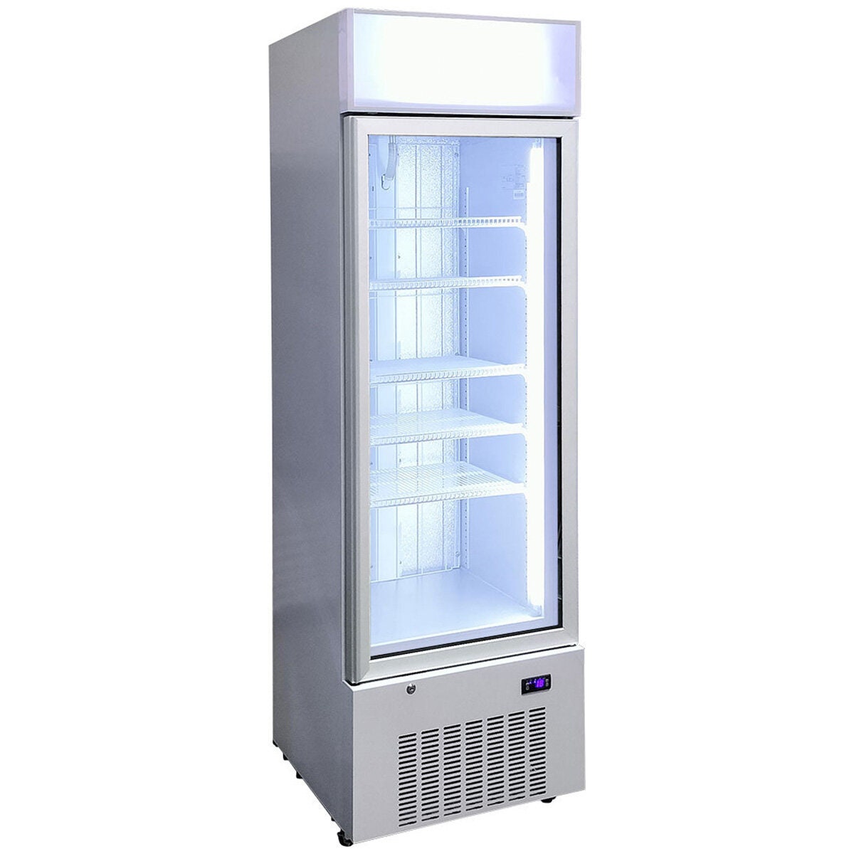 Schmick 380L upright glass door freezer - white finish, 2 star energy rating - HUS-F5