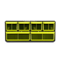 Ryobi Link Small Wall Parts Organiser - 6 Clear Bins - 168mm x 94mm x 394mm - SuperSaverAU - view 1