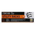 StorEase Black Powder Coated Steel Wall Storage System Utility Racks 2 Pack