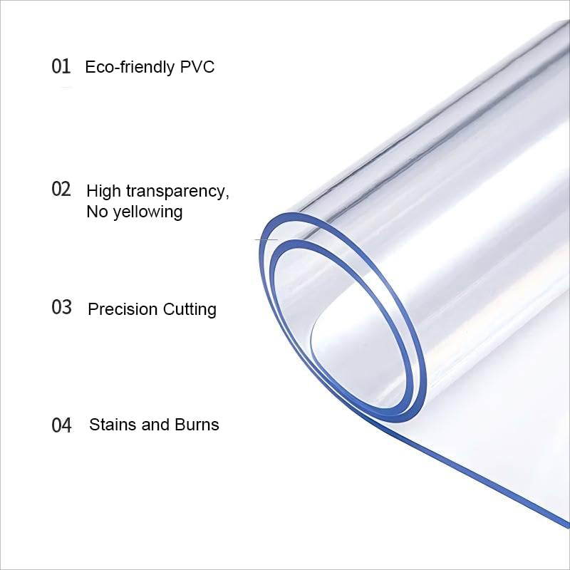 Clear PVC Table Protector Mat 60 x 100cm - 1.5mm