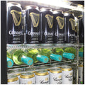 Rhino 208L Double Door Heated Glass Under Bench Beverage Centre - Black, Lockable Doors - SG2H-B-HD