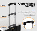 Foldable Camping and Shopping Trolley Cart - Black and White - 70kg Capacity, 360 Degree Locking Wheels, Canopy
