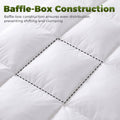 Bamboo Blend Quilt 200GSM - Double - All Seasons Comforter, 50% Bamboo 50% Polyester Fill, Baffle Box, Storage Bag