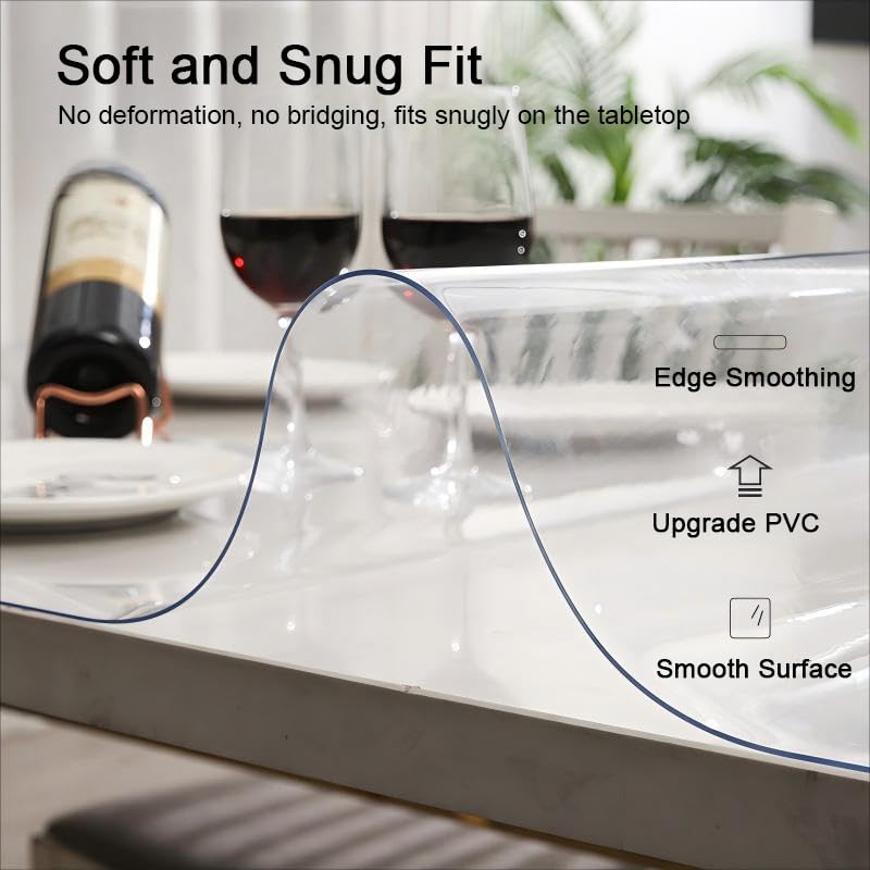 Clear PVC Table Protector Mat 60 x 100cm - 1.5mm