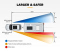 Towing Mirrors for Ford Ranger 2012-2022 - Pair - Extends 80mm, Plug and Play Wiring, Flat and Convex Glass, Aluminium