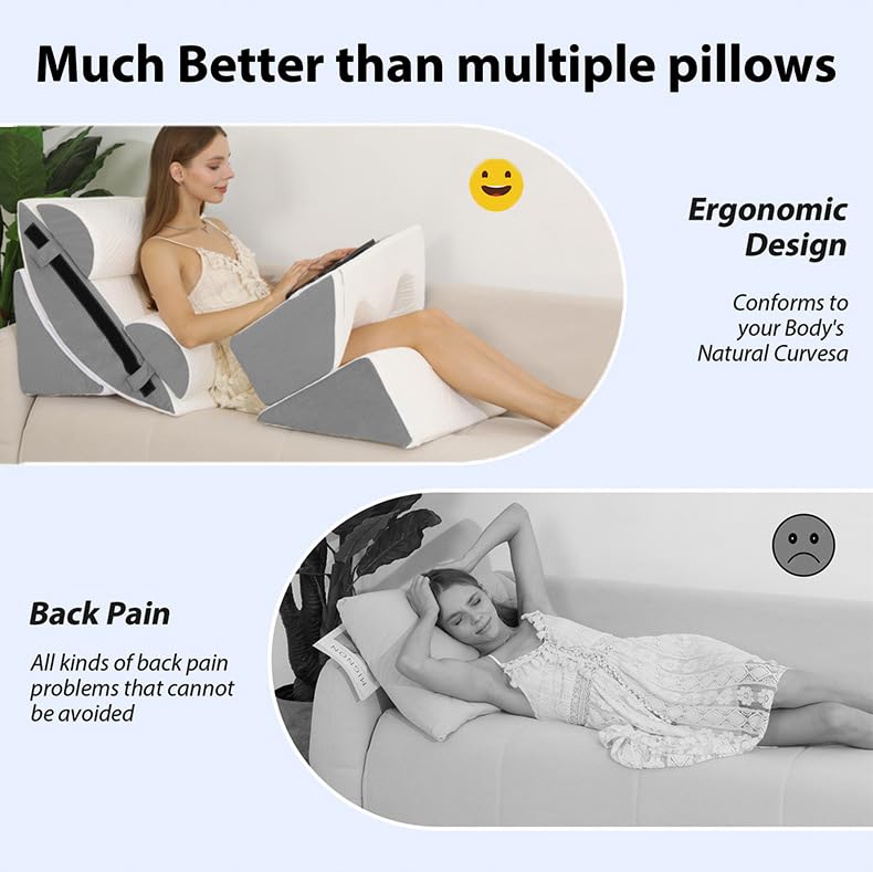 Orthopaedic Bed Wedge Pillow Set - 6 Piece