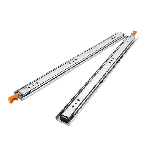 Heavy Duty Locking Drawer Slide - 711-1422mm - 125kg Load, Full Extension, Zinc Coated Steel, Lock In and Lock Out
