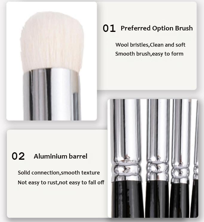 Professional Wool Dry Brush Set - 6 Sizes