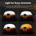 Rechargeable LED Camping Lights 4 Pack - Amber and White - IP66, 100 Hour Run Time, Magnetic Base, SOS Strobe, USB-C
