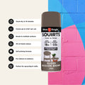White Knight Squirts Mission Brown Gloss Spray Paint 310g - Solvent-Based, UV Resistant