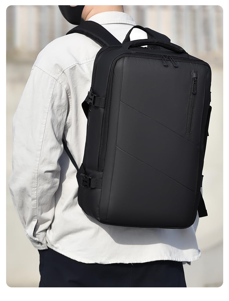 Travel Laptop Backpack 16" with USB Charging Port - Black