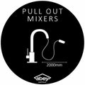 Gessi Gooseneck Pull Out Kitchen Mixer Tap - Black, Single Jet Spray, 5 Star WELS - 20577B