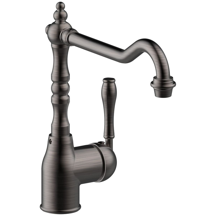 Armando Vicario Single Lever Kitchen Mixer Tap - Black Brushed Nickel, 4 Star WELS - PALAIS-BBN-LF