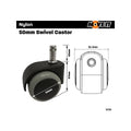 Move It 50mm Furniture Castor Pack - Nylon - 150kg Load - Durable - SuperSaverAU - view 5