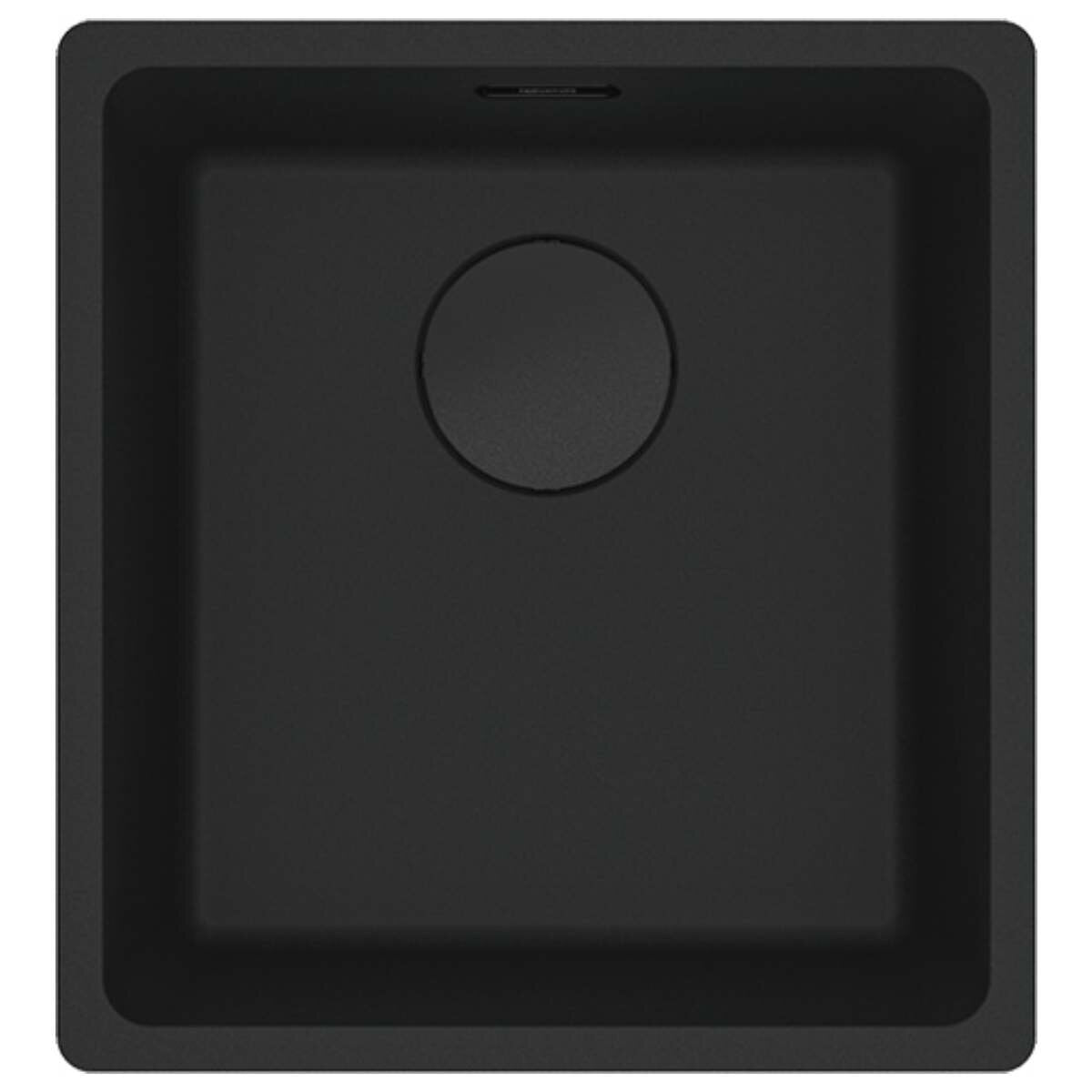 Franke Maris 370mm single bowl topmount sink with extension drainer - matte black Fragranite - MRG610-37MBFPC