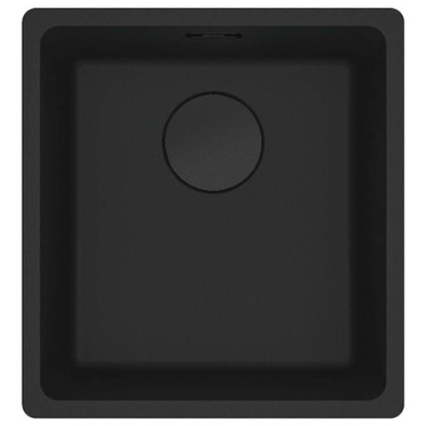 Franke Maris 370mm single bowl topmount sink with extension drainer - matte black Fragranite - MRG610-37MBFPC
