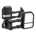 Towing Mirrors for Ford Ranger 2012-2022 - Pair - Extends 80mm, Plug and Play Wiring, Flat and Convex Glass, Aluminium