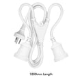 Arlec 1.8m Dual Outlet Split Extension Lead, Ordinary Duty 240V White