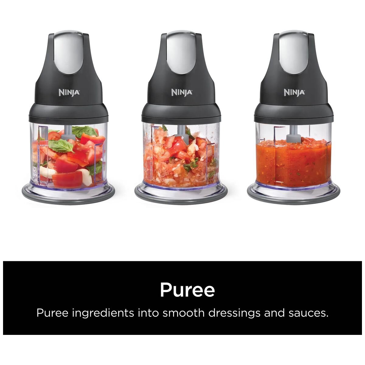 Ninja Professional Stackable Chopper - 200W Motor Pod - 475ml Cup - Black - NJ100