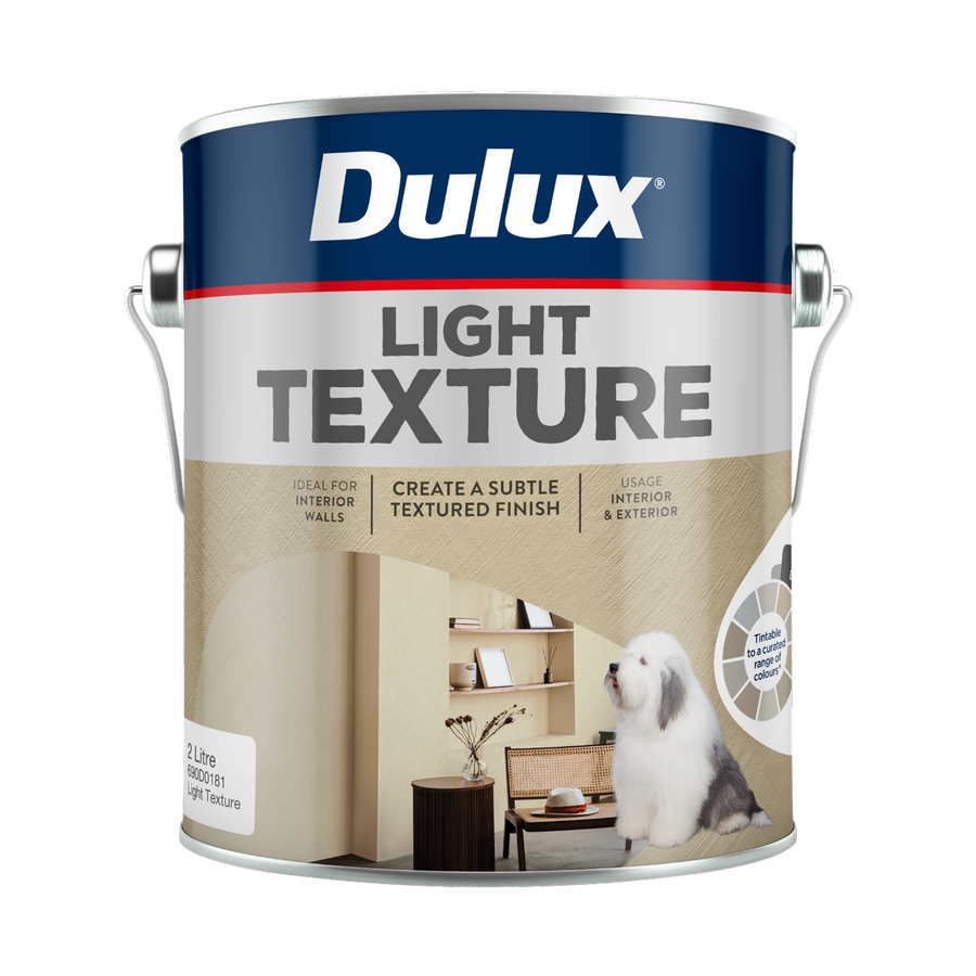 Dulux Design Light Texture Paint - 2L - 175mm x 128mm x 175mm - Low Odour - SuperSaverAU - view 1