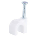 Deta 6mm White Round Cable Clips - 20 Pack - Coaxial & Data Cables - SuperSaverAU - view 1