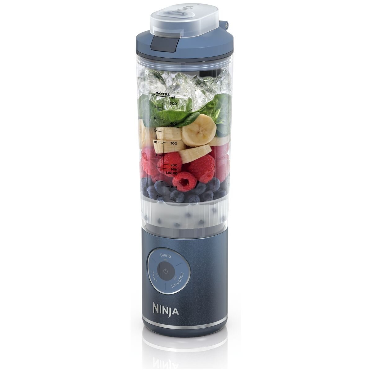 Ninja Blast Max Portable Blender 650ml - Deep Navy - Cordless Auto IQ Programs - BC251NV