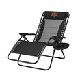 Zero Gravity Camping Chair - Black - Reclines 90 to 170 Degrees, 64cm Wide Seat, Double Layer 600D Oxford, Side Holder