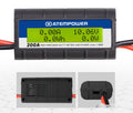 12V Power Analyser 200A - Black - 8 Parameter Watt Meter, Backlit LCD, Anderson Style Plugs, Caravan and Solar