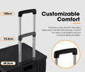 Foldable Camping and Shopping Trolley Cart - Black - 70kg Capacity, 360 Degree Locking Wheels, Telescopic Handle, Canopy