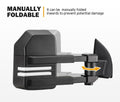 Towing Mirrors for Ford Ranger 2012-2022 - Pair - Extends 80mm, Plug and Play Wiring, Flat and Convex Glass, Aluminium