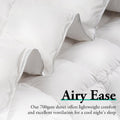 Goose Feather and Down Quilt 700GSM - Single - All Seasons Comforter, 10% Down 90% Feather, 100% Cotton Cover