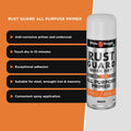 White Knight Rust Guard All Purpose Primer 300g - White Quick Dry Spray Paint