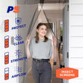 Permastik Pressure Mounted Door Curtain 2.04m x 1m Fibreglass Insect Screen - SuperSaverAU - view 4