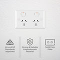 Deta Double Power Point 15A Polycarbonate White Standard Size - SuperSaverAU - view 2