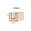 Ultra Extra Long Straight Router Bit 6.4mm Tungsten Carbide Tipped 1/4 Shaft