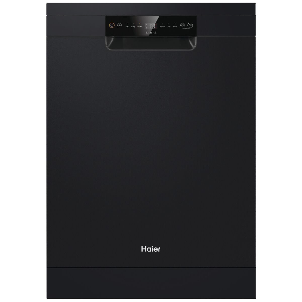 Haier 60cm 300 Series Freestanding Dishwasher - 13 Place Settings - Black - Auto Wash Sensing - HDW13F0B1