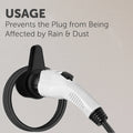 Arlec EV Wall Mount Type 2 Connector Cable Holder, Black Polyamide