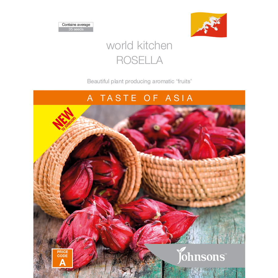 Johnsons Rosella - Hibiscus Sabdariffa Plant - 1 Seed Pack - 95mm x 130mm - SuperSaverAU - view 1